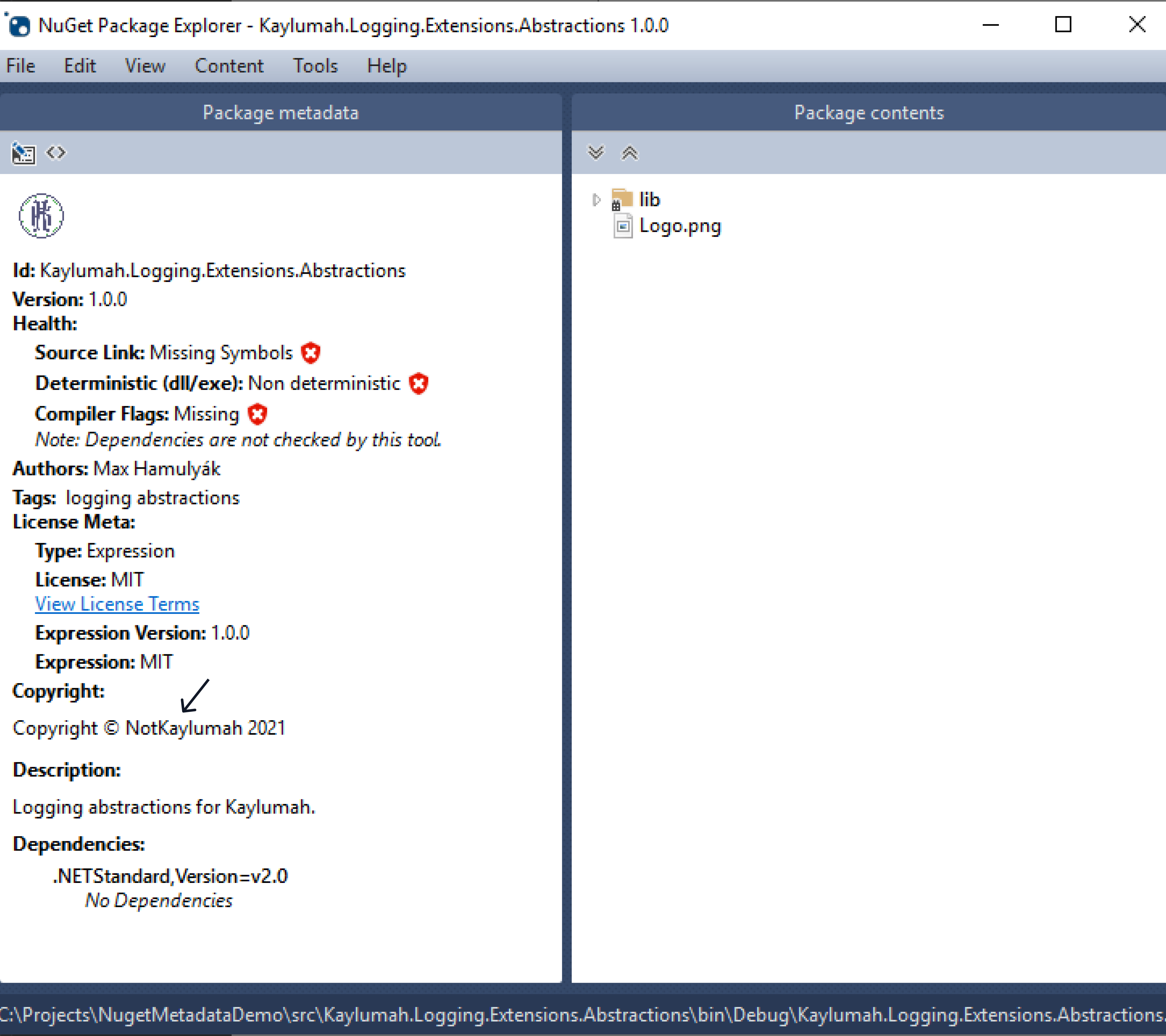 Using BuildProps NuGet Package Explorer V2