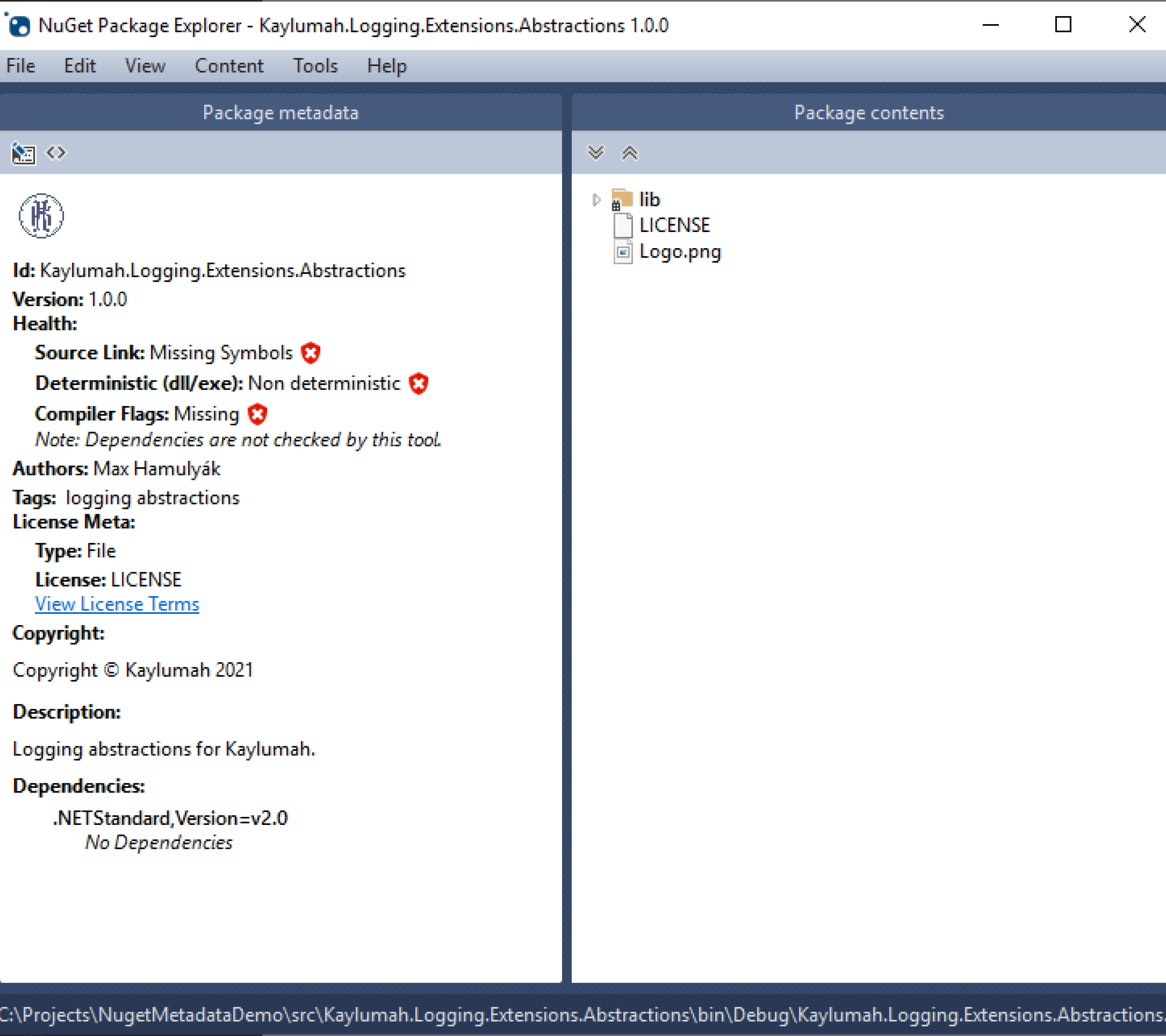 Using BuildProps NuGet Package Explorer V3