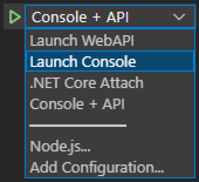Microsoft VS Code - launch profiles
